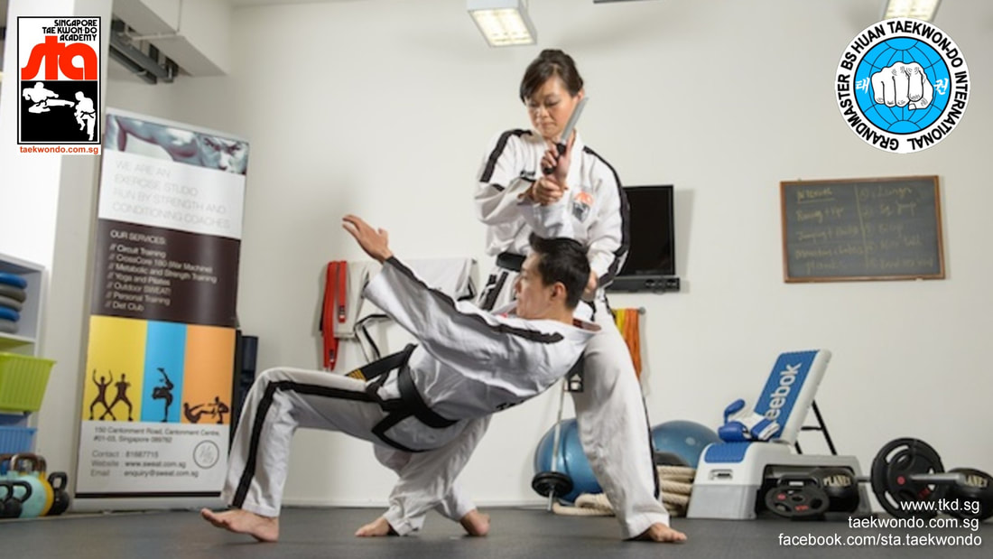 Ms Anjanette Huan Mr Victor Ang A1 Studio Paya Lebar Self Defence Techniques GM BS Huan