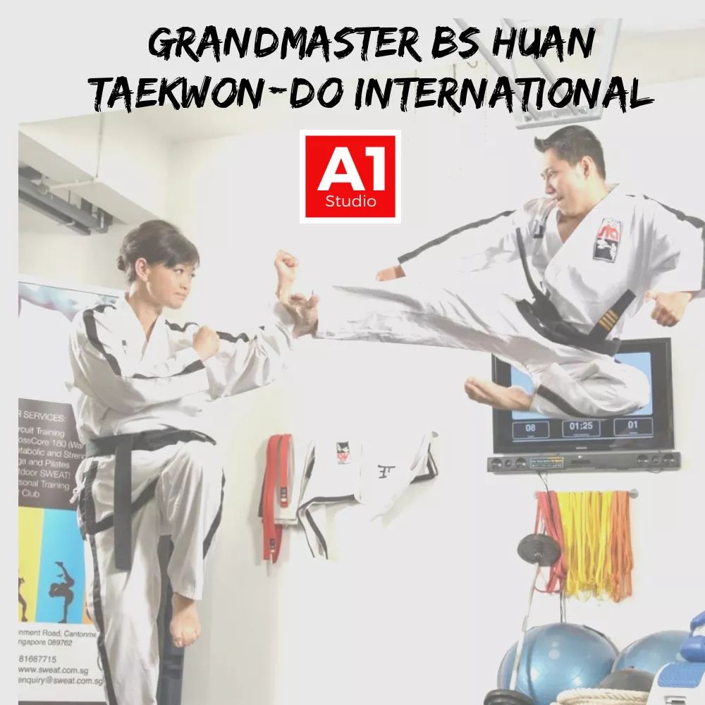 A1 Studio Paya Lebar Taekwon-do and Defence Class Grandmaster BS Huan Taekwondo International Ms Anjanette Huan Mr Victor Ang